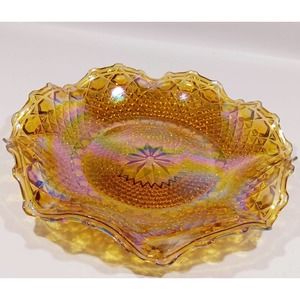 Carnival Glass Indiana Glass Co Ruffled 10" Fruit Bowl